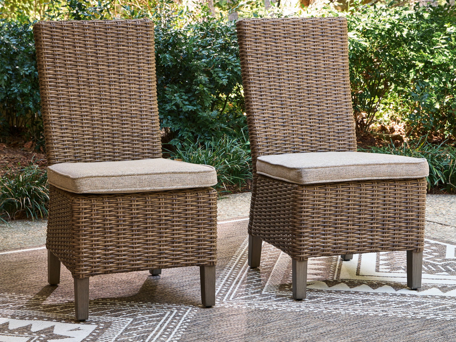 Laguna Heights Beige Side Chair with Cushion (Set of 2)