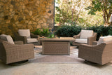 Laguna Beige Heights Outdoor Fire Pit Table and 4 Chairs