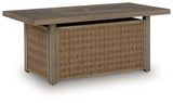 Laguna Heights Beige Outdoor Fire Pit Table