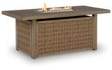 Laguna Heights Beige Outdoor Fire Pit Table