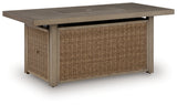 Laguna Heights Beige Outdoor Fire Pit Table