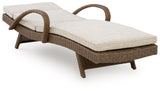 Laguna Heights Beige Chaise Lounge with Cushion