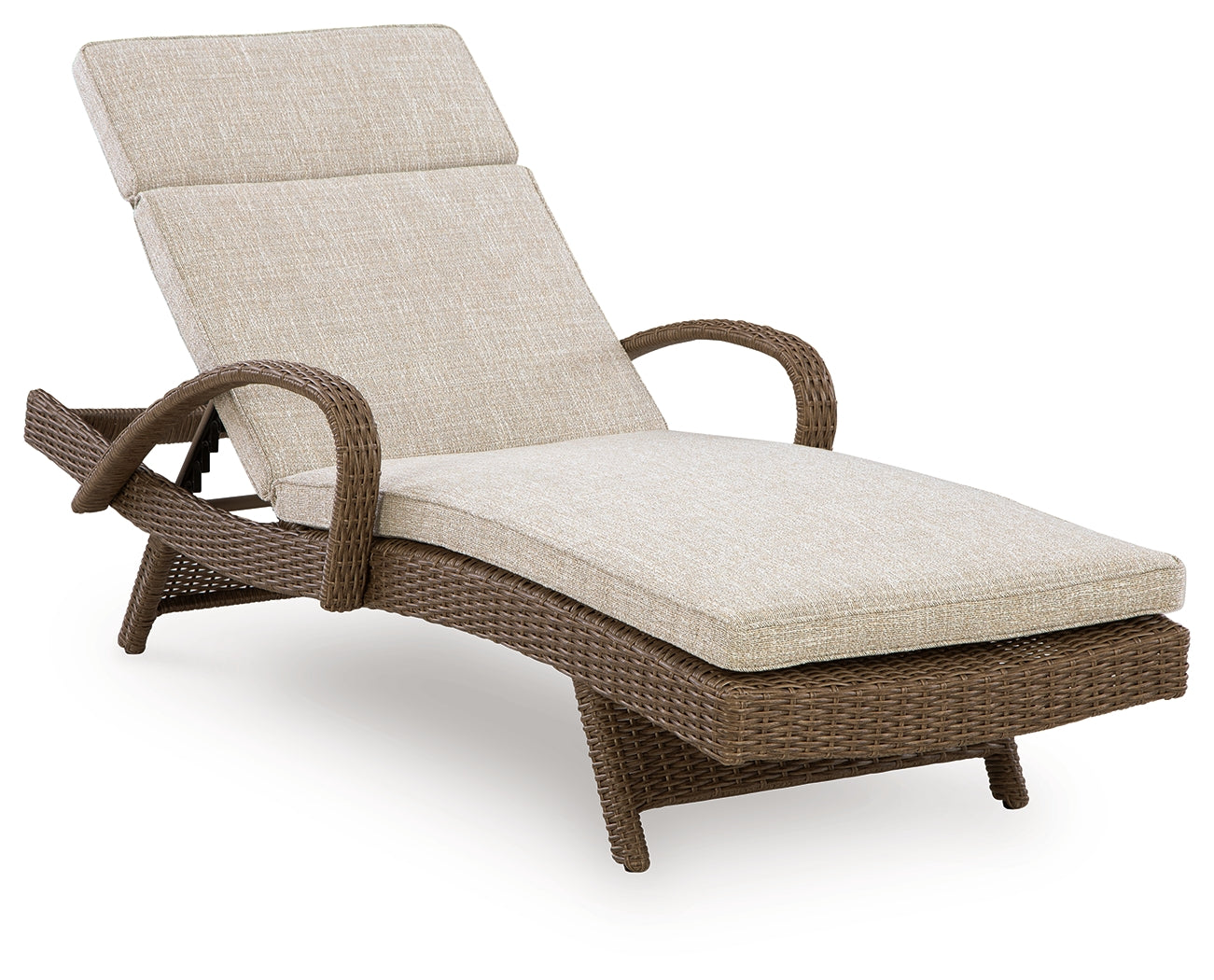 Laguna Heights Beige Chaise Lounge with Cushion