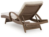 Laguna Heights Beige Chaise Lounge with Cushion