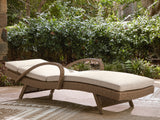 Laguna Heights Beige Chaise Lounge with Cushion