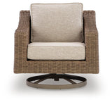 Laguna Beige Heights Outdoor Sofa and 2 Chairs with Coffee Table