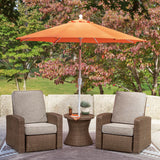 Laguna Beige Heights 2 Outdoor Recliners and End Table