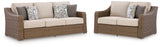 Laguna Beige Heights Outdoor Sofa and Loveseat