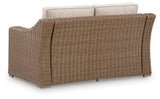 Laguna Beige Heights Outdoor Sofa and Loveseat with Coffee Table