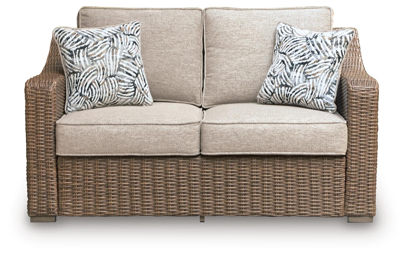 Laguna Beige Heights Outdoor Sofa and Loveseat with Coffee Table