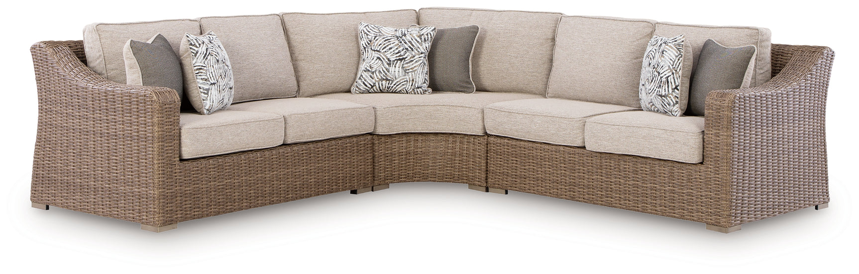 Laguna Heights Beige 3-Piece Outdoor Sectional