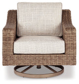 Beachcroft Beige Outdoor Sofa, Loveseat and Chair