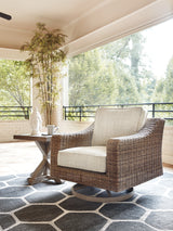 Beachcroft Beige Outdoor Sofa, Loveseat and Chair