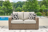 Beachcroft Beige Outdoor Sofa, Loveseat and Chair