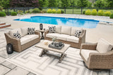 Beachcroft Beige Outdoor Sofa, Loveseat and Chair