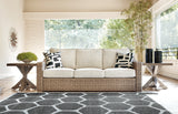 Beachcroft Beige Outdoor Sofa, Loveseat and Chair