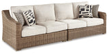 Beachcroft Beige 2-Piece Outdoor Sectional with Chair