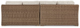 Beachcroft Beige 2-Piece Outdoor Sectional with Chair
