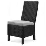 Beachcroft Black/Light Gray Outdoor Dining Table and 6 Chairs