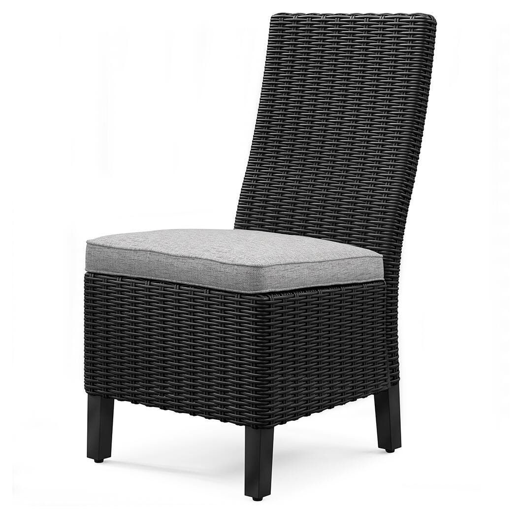 Beachcroft Black/Light Gray Outdoor Dining Table and 4 Chairs
