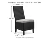 Beachcroft Black/Light Gray Outdoor Dining Table and 4 Chairs