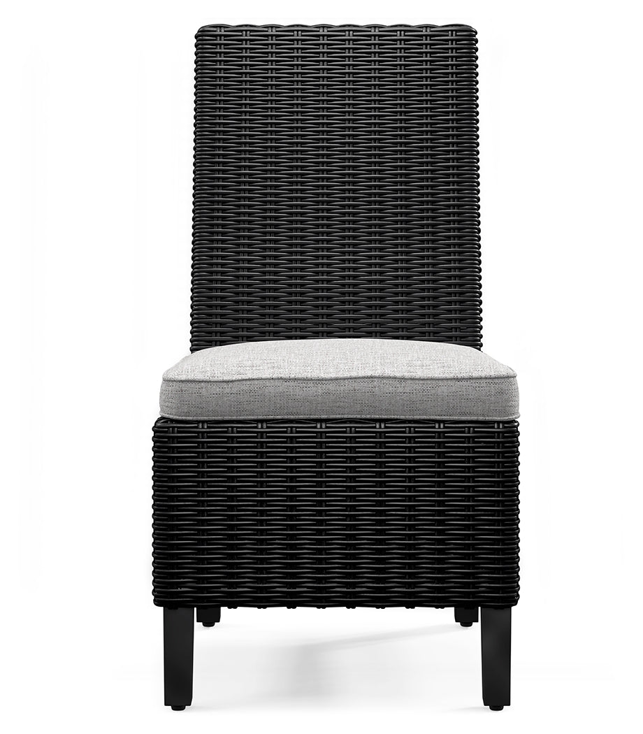 Beachcroft Black/Light Gray Outdoor Dining Table and 6 Chairs
