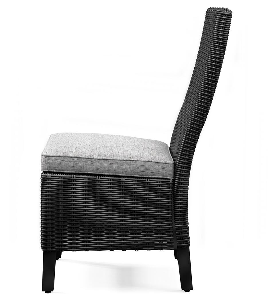 Beachcroft Black/Light Gray Outdoor Dining Table and 4 Chairs