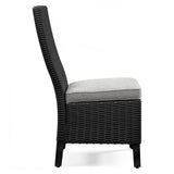 Beachcroft Black/Light Gray Outdoor Dining Table and 6 Chairs