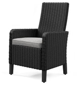 Beachcroft Black/Light Gray Outdoor Dining Table and 4 Chairs