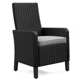 Beachcroft Black/Light Gray Outdoor Dining Table and 6 Chairs