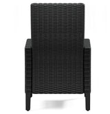 Beachcroft Black/Light Gray Outdoor Dining Table and 4 Chairs