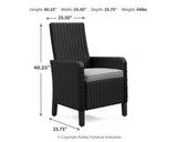Beachcroft Black/Light Gray Outdoor Dining Table and 6 Chairs