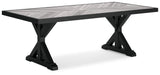 Beachcroft Black/Light Gray Outdoor Dining Table and 4 Chairs