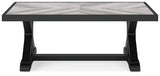 Beachcroft Black/Light Gray Outdoor Sofa and  2 Lounge Chairs with Coffee Table and 2 End Tables