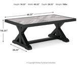 Beachcroft Black/Light Gray Outdoor Sofa and  2 Lounge Chairs with Coffee Table and 2 End Tables