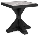 Beachcroft Black/Light Gray Outdoor Sofa and  2 Lounge Chairs with Coffee Table and 2 End Tables
