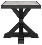 Beachcroft Black Light Gray Outdoor End Table