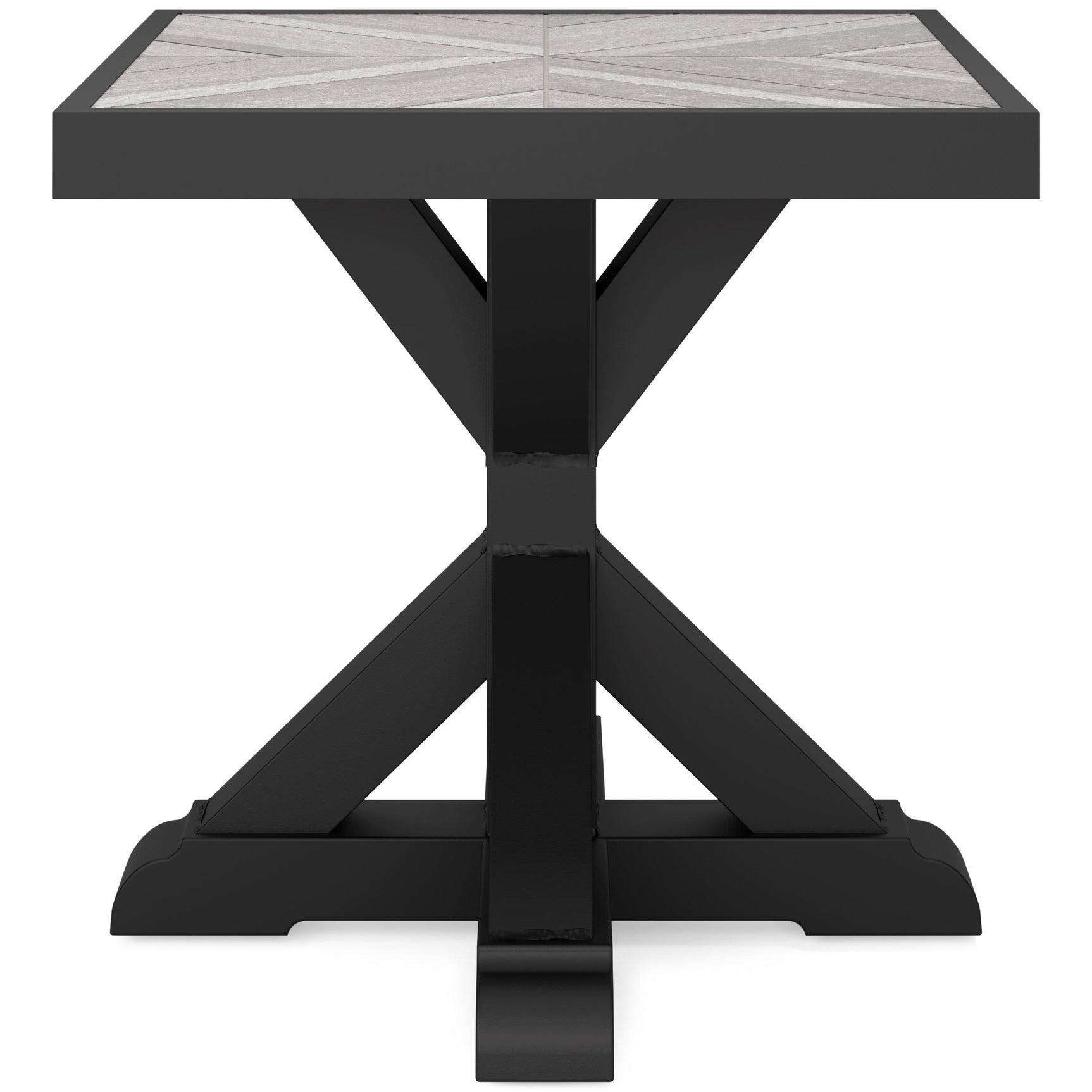 Beachcroft Black Light Gray Outdoor End Table