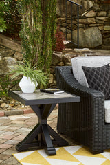 Beachcroft Black Light Gray Outdoor End Table