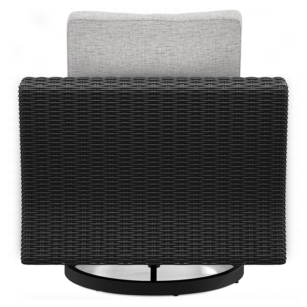 Beachcroft Black/Light Gray Outdoor Sofa and  2 Lounge Chairs with Coffee Table and 2 End Tables