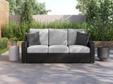 Beachcroft Black/Light Gray Outdoor Sofa and  2 Lounge Chairs with Coffee Table and 2 End Tables