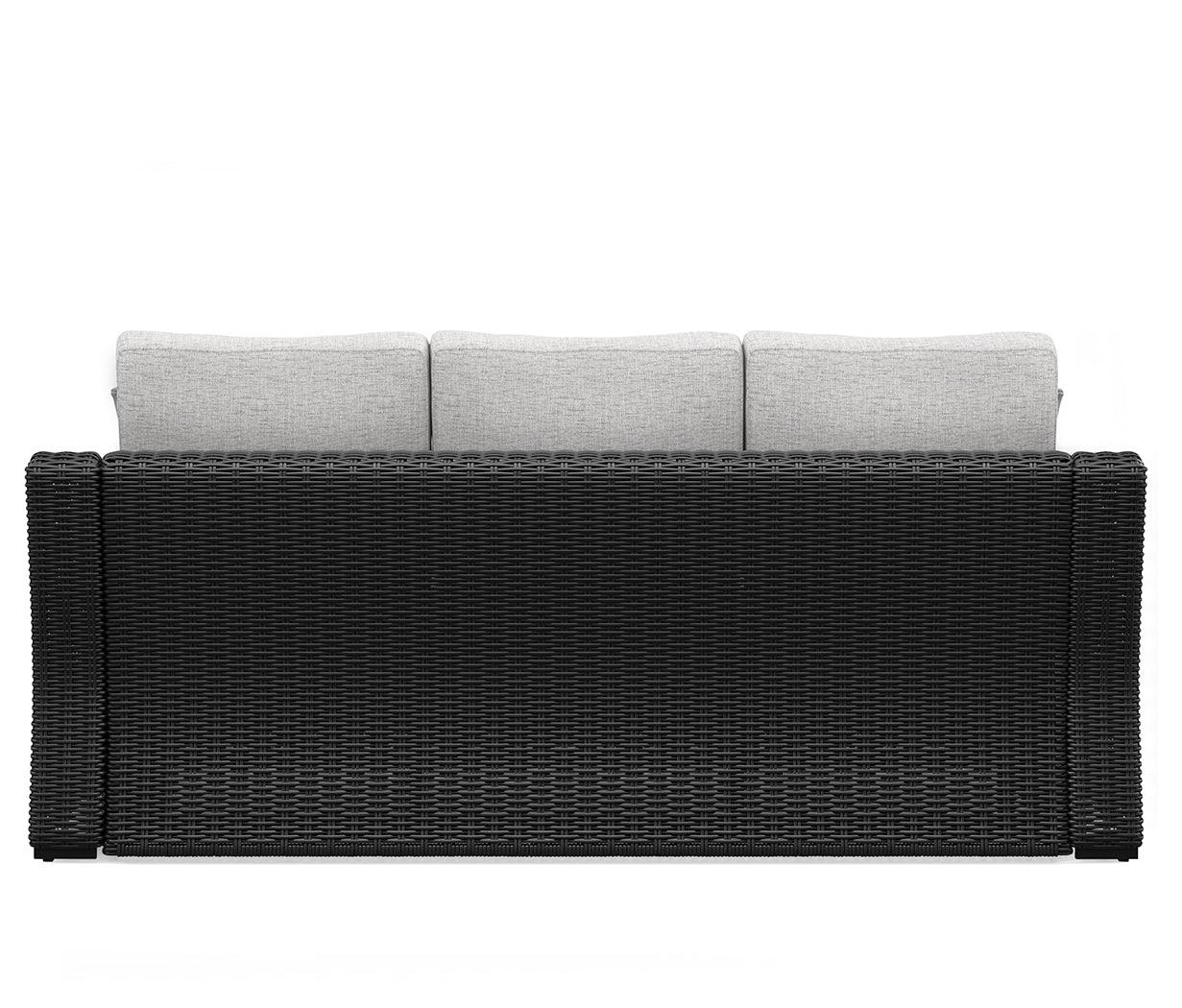 Beachcroft Black Light Gray Outdoor Sofa With Cushion