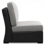 Beachcroft Black/Light Gray 5-Piece Outdoor Sectional