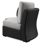 Beachcroft Black/Light Gray 5-Piece Outdoor Sectional
