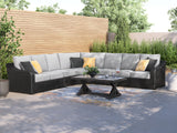 Beachcroft Black/Light Gray 5-Piece Outdoor Sectional