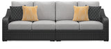 Beachcroft Black/Light Gray 5-Piece Outdoor Sectional