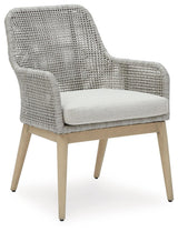 Seton Creek Gray Outdoor Dining Arm Chairs - Set of 2