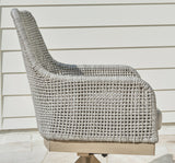 Seton Creek Gray Outdoor Swivel Dining Chairs - Set of 2