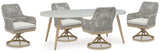 Seton White Creek Outdoor Dining Table and 4 Chairs