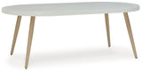 Seton Creek White Oval Outdoor Dining Table